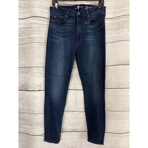 7 For All Mankind High Waist Ankle Guenevere Skinny Jeans Size 31